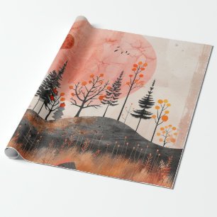 Boho Abstract Landscape (13) Wrapping Paper