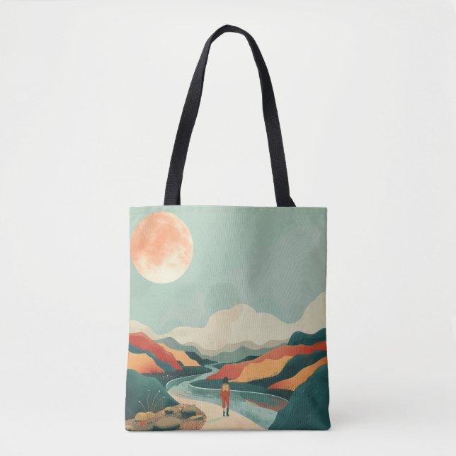 Boho Abstract Landscape (14) Tote Bag (Front)