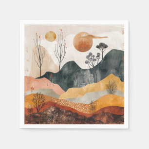 Boho Abstract Landscape (15) Napkin