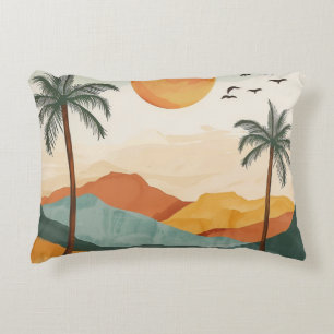 Boho Abstract Landscape (16) Decorative Cushion