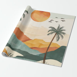 Boho Abstract Landscape (16) Wrapping Paper