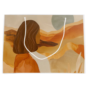 Boho Abstract Landscape (17) Large Gift Bag