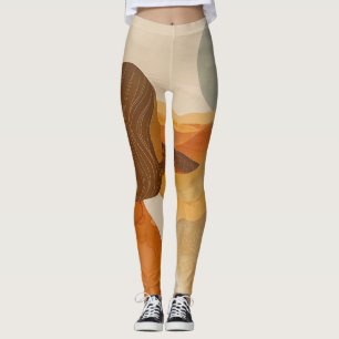 Boho Abstract Landscape (17) Leggings
