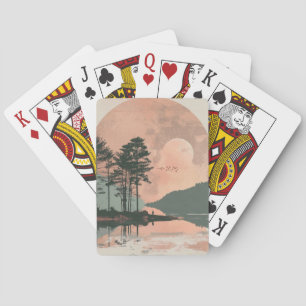 Boho Abstract Landscape (1) Playing Cards