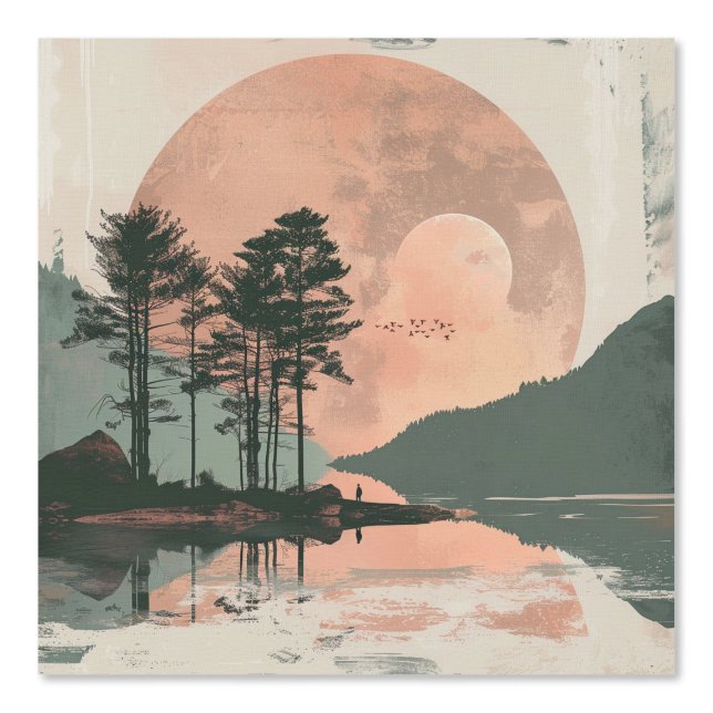 Boho Abstract Landscape (1) Wallpaper (Front)