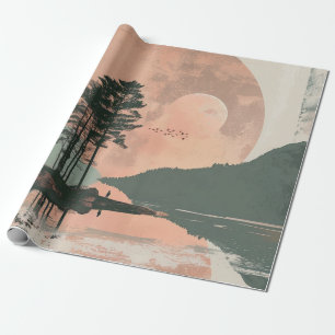 Boho Abstract Landscape (1) Wrapping Paper