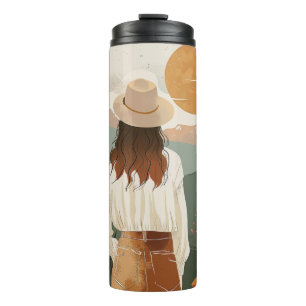 Boho Abstract Landscape (20) Thermal Tumbler