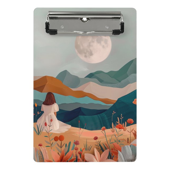 Boho Abstract Landscape (21) Mini Clipboard (Front)