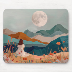 Boho Abstract Landscape (21) Mouse Mat