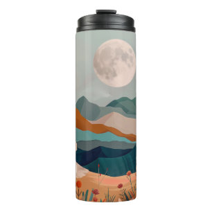 Boho Abstract Landscape (21) Thermal Tumbler