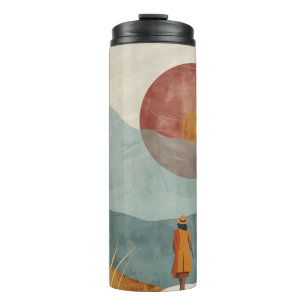 Boho Abstract Landscape (23) Thermal Tumbler