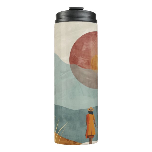 Boho Abstract Landscape (23) Thermal Tumbler (Front)