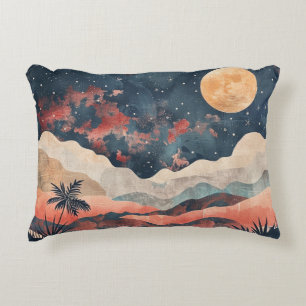 Boho Abstract Landscape (24) Decorative Cushion
