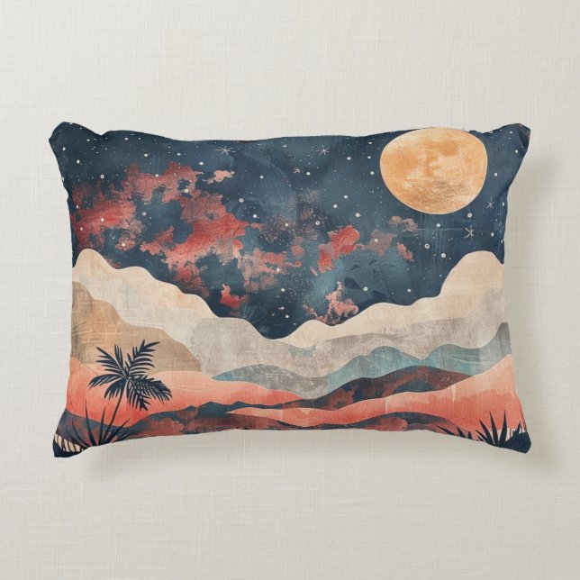 Boho Abstract Landscape (24) Decorative Cushion (Front)