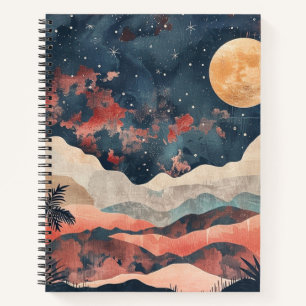 Boho Abstract Landscape (24) Notebook