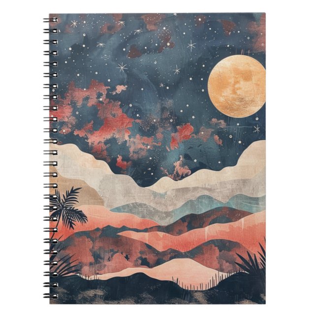 Boho Abstract Landscape (24) Notebook (Front)