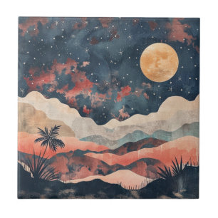 Boho Abstract Landscape (24) Tile