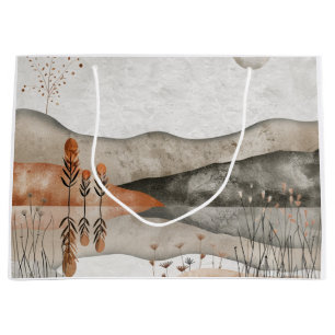 Boho Abstract Landscape (3) Large Gift Bag