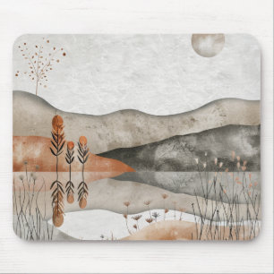 Boho Abstract Landscape (3) Mouse Mat