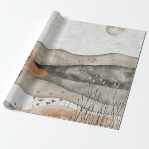 Boho Abstract Landscape (3) Wrapping Paper