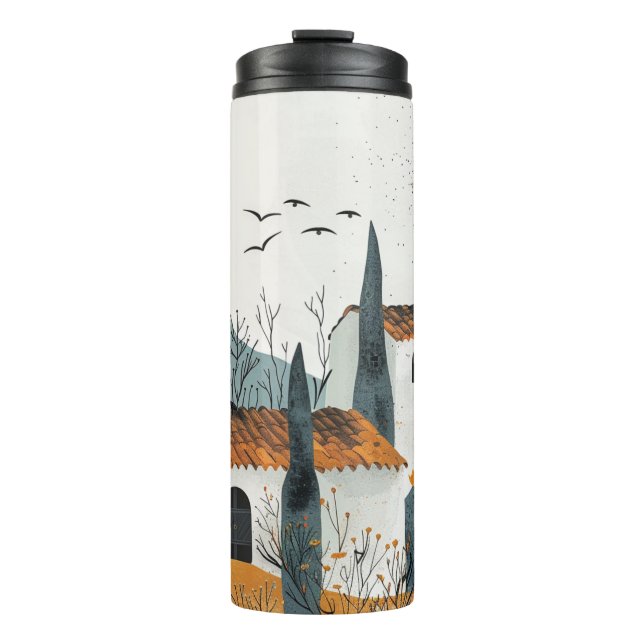 Boho Abstract Landscape (4) Thermal Tumbler (Front)