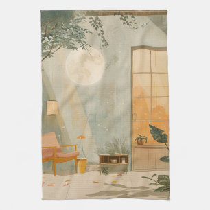 Boho Abstract Landscape (6) Tea Towel