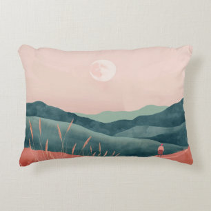 Boho Abstract Landscape (7) Decorative Cushion