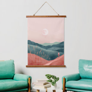 Boho Abstract Landscape (7) Hanging Tapestry
