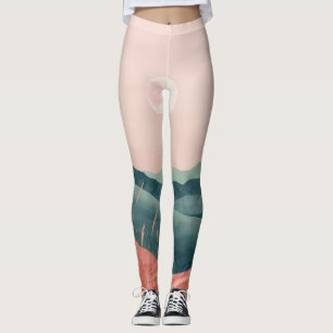 Boho Abstract Landscape (7) Leggings