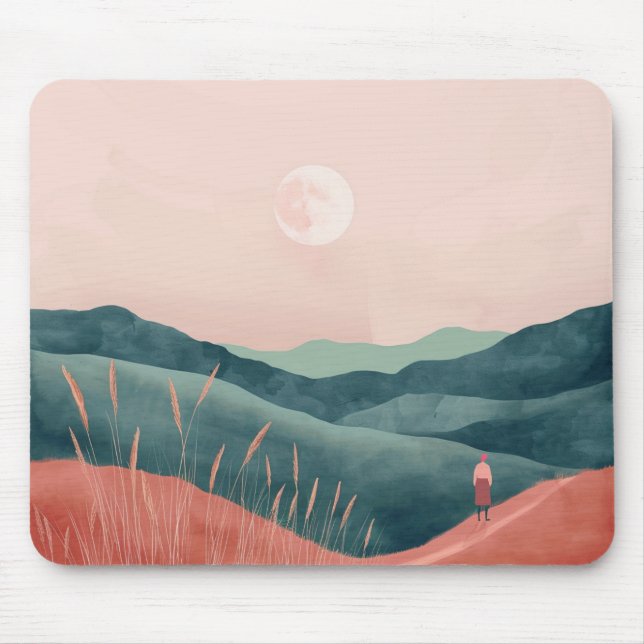 Boho Abstract Landscape (7) Mouse Mat (Front)