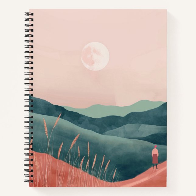 Boho Abstract Landscape (7) Notebook (Front)
