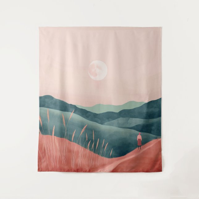 Boho Abstract Landscape (7) Tapestry (Front)