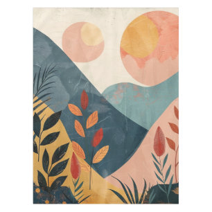 Boho Abstract Landscape (8) Tablecloth