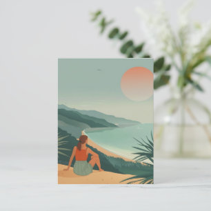 Boho Abstract Landscape (9) Postcard