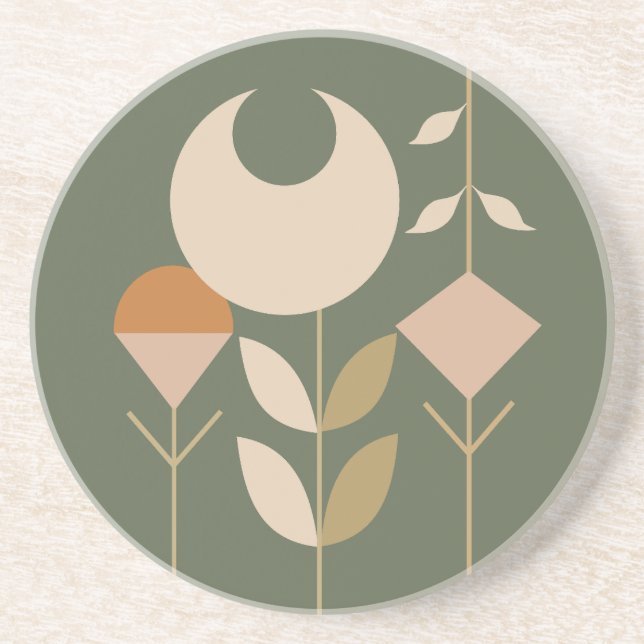 Boho Abstract Lily Coaster (Front)