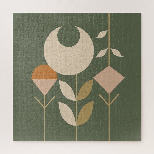 Boho Abstract Lily Jigsaw Puzzle (Vertical)