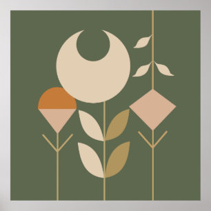 Boho Abstract Lily Poster