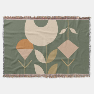 Boho Abstract Lily Throw Blanket