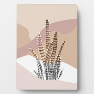 Boho Abstract Modern Succulent Plaque