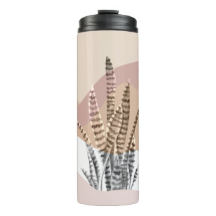 Boho Abstract Modern Succulent Thermal Tumbler