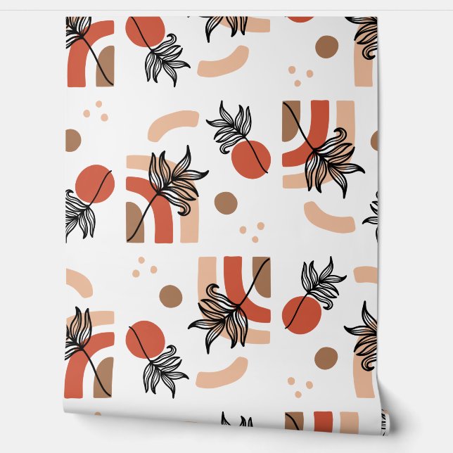 Boho Abstract Pattern | Modern Minimalist Seamless Wallpaper (Unrolling)