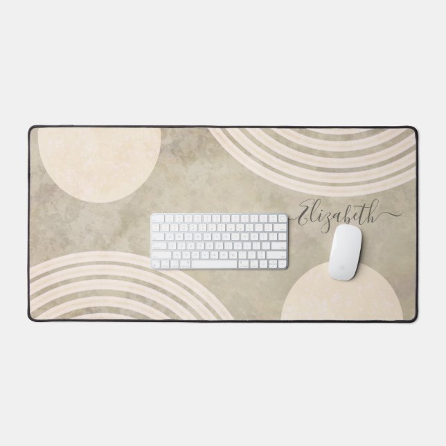 Boho Abstract Rainbow Art Décor Desk Mat (Keyboard & Mouse)