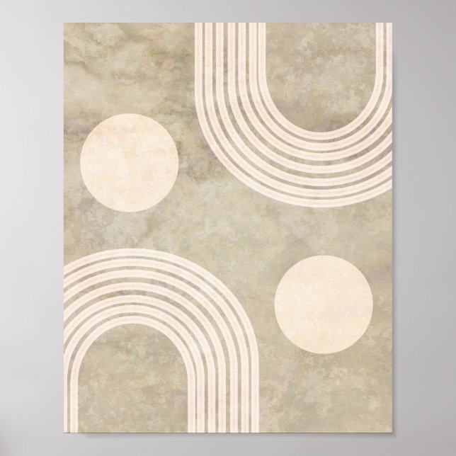 Boho Abstract Rainbow Art Décor Poster (Front)