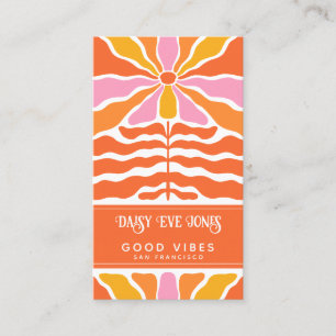 Boho Abstract Retro  Business Card
