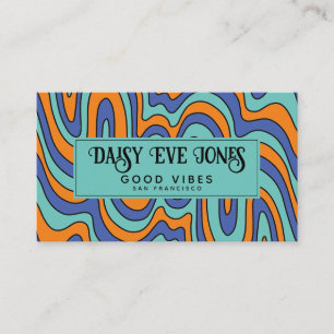 Boho Abstract Retro  Business Card