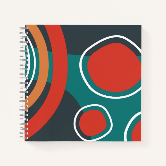 Boho abstract shapes art notebook (Front)