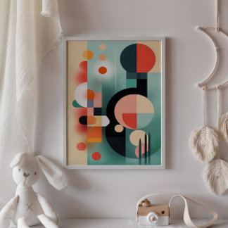 Boho Abstract Shapes Digital Wall Art