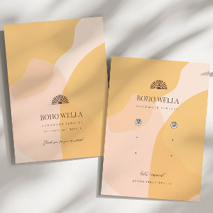 Boho Abstract Shapes Earring Display with Logo