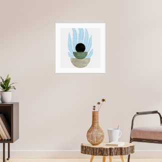 Boho Abstract Shapes Poster
