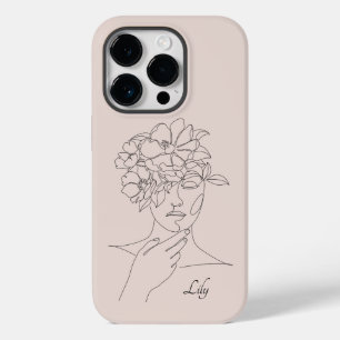 Boho Abstract Simple Line Art, Boho Chic Case-Mate iPhone 14 Pro Case